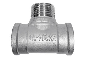 سه راهی لوله فولادی ضد زنگ شیمیایی 316L با موضوع NPT SS کاهش دهنده سه راهی استاندارد ANSI